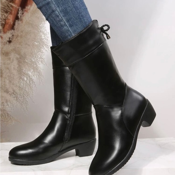 Bow decor size zip thermal lined classic boots - Picture 6 of 9